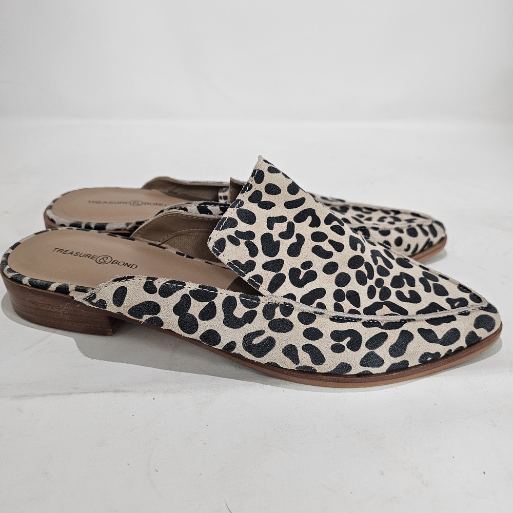 Treasure & Bond Women's Black and Cream Mules